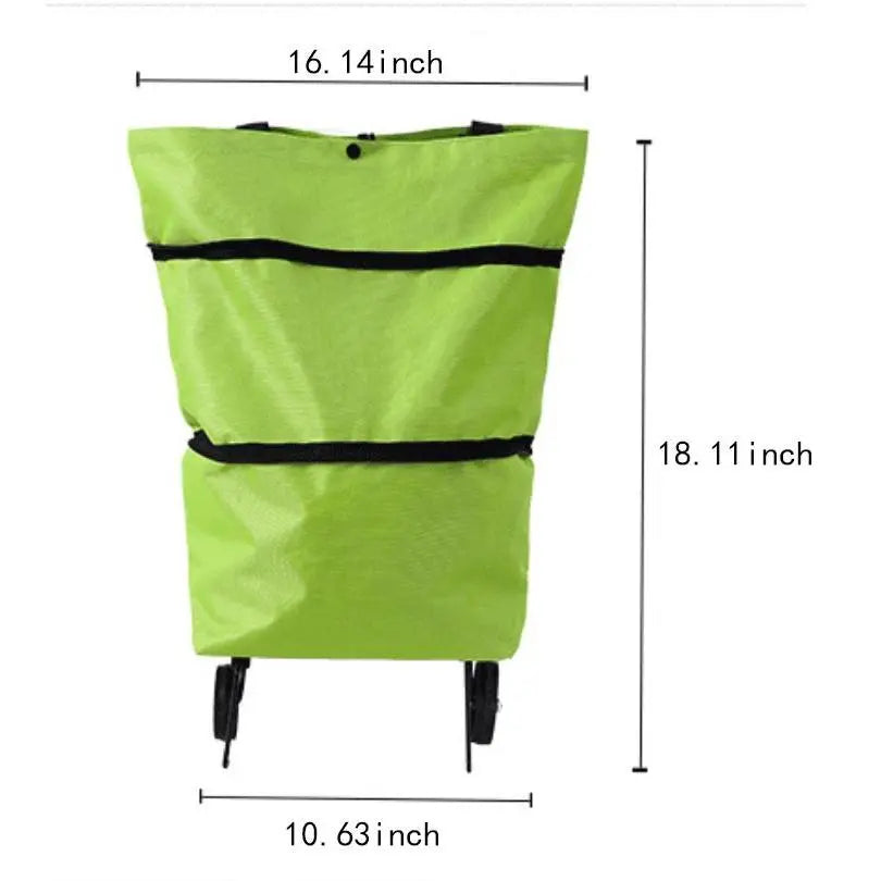 Portable Shopping Cart Foldable Grocery Trolley Lightweight with Wheels for Home Delivery Handcart Small Trailer Ideal for Shopping Tasks