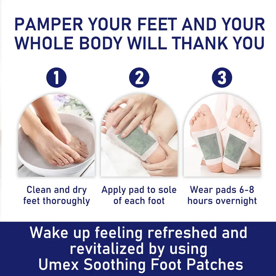 Deep Relaxing Foot Patches — Ginger, Lavender, Ginseng & Chamomile