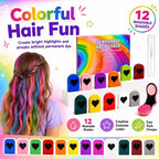 Bold Vibrants Temporary Hair Chalk Dye – Washable Color Makeup for Events, DIY Hair Styling