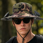 New Solar-Powered Outdoor Cooling Fan Hat — Sun Protection Hat with Solar Fan | Dual-Power Rechargeable Fan | Outdoor Water-Resistant Fan | Ideal for Sporting Events | Unisex Design | TikTokShopSpringGlowUp Sun Bucket Hat Lightweight Golf Hat