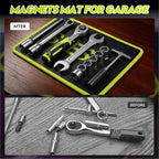 SEESE 3PC Flexible Magnetic Tool Mat & Tray Holder Set - PVC Non-Slip Magnetic Tool Tray for Garage, Workshop & Auto Repair