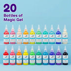 Kiditos Magic Water Elf Toy Kit – 20 Magic Gels & 10 Molds, DIY Squishy Maker Aqua Fairy Water Pets, Sensory STEM Craft, Party Favors & Birthday Gifts for Kids Ages 3+