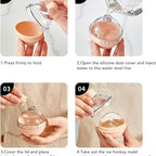 Light Bulb Ice Ball Maker Mold – Silicone Round Ice Sphere Tray, Easy Release, 4-Pack for Cocktails & Whiskey