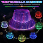 CARVEDREAM LED Fisherman's Hat, 7-Color Glowing, One-Size, Festival Party & Music Event Accessory, Birthday Hat