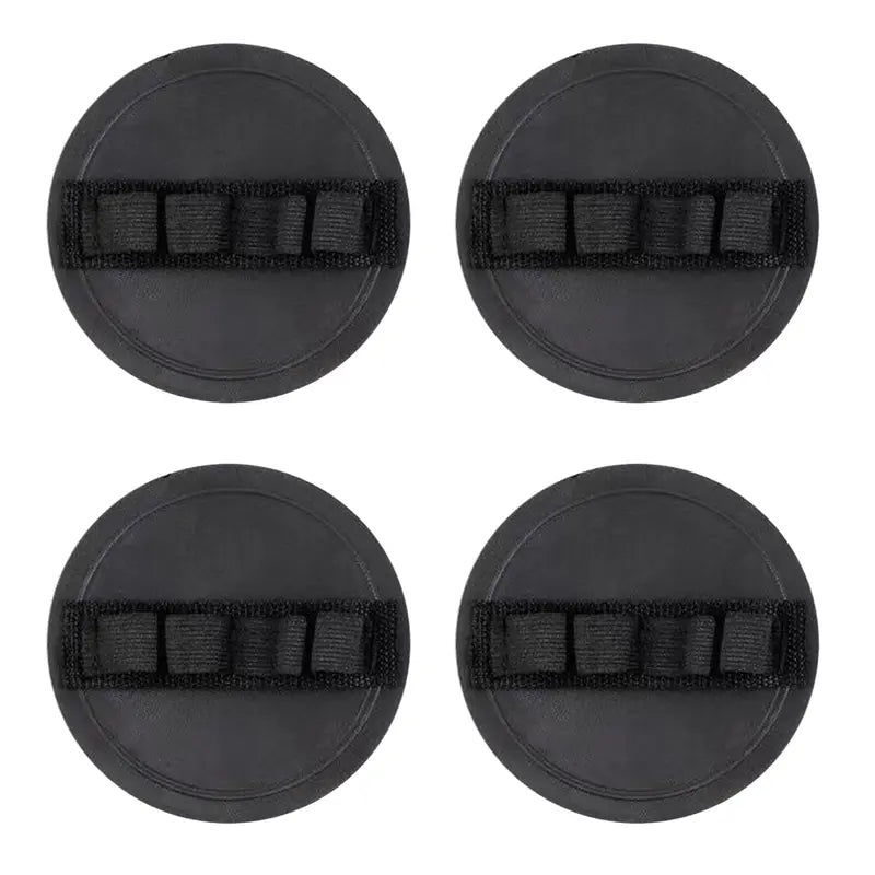 Secure grip strap on rubber scrubber pad held in hand