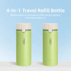 4-in-1 Travel Dispenser Bottle, Leak-Proof Refillable Silicone Squeeze Container with Lock, Compact and Lightweight Toiletry Organizer, Easy to Carry, Ideal for Business Trips, Vacations, and Frequent Travelers