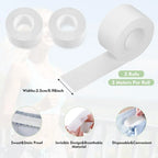 2 Rolls Sweat Pads Collar Protectors — Disposable Self-Adhesive Invisible Shirt Neck Liner Tape Against Sweat Stains for Men