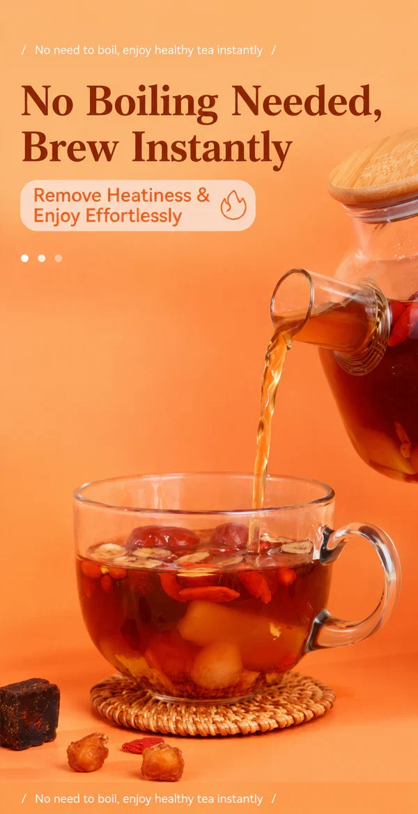 Juguangde Brown Sugar Ginger & Jujube Tea – Natural Healthy Delicious, No Boiling Needed, 5 Premium Ingredients| Caffeine-Free