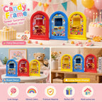 Press-to-Drop Candy Dispenser Picture Frame - Rectangle Wall-Mount Photo Decor, Casual Multi-Functional Accessory, Dispenser Included, Kids' Fun Gift, Party Surprise, Pet Treat Holder