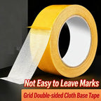 Grid Double-Sided Cloth Base Tape – Heavy-Duty, Waterproof, No Residue