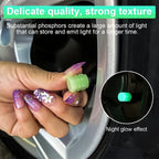 Luminous Tire Valve Stem Caps  – Glow in the Dark, Leak-Proof, Corrosion Resistant | Universal Car Truck Motorcycle Bike (Green)