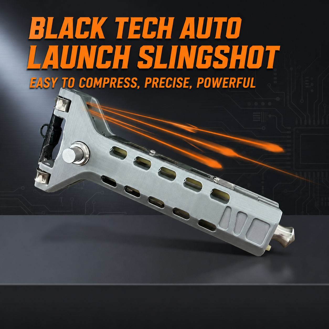 Slingshot for Outdoor Sport, Hunting Practice & Target Shooting, CNC Aluminum Alloy Frame with Magnetic Quick-Load, High Precision