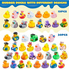 Rubber Ducks Random Assortment Bulk with Mesh Carry Bag – Mini Rubber Duckies for Baby Bath Toys, Kids Pool Toys, Birthday Gifts & Party Favors