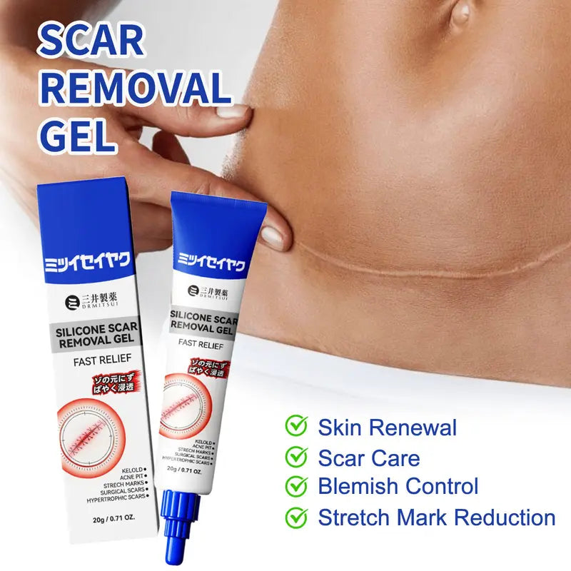 Advanced Silicone Smoothing Gel - Invisible Repair for Fine Lines, Wrinkles, Acne Scars & Marks | Professional Smoothing Formula for New & Old Scars | Fast-Absorbing & Non-Greasy