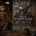🔥Father’s Day 49% Off 💀"This Is My Happy Place" Garage Wall Sign