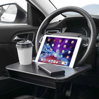 Double-use Steering Wheel Tray Car Food Trays for Eating with Drinks Holder Pad Laptop Multipurpose Travel Accessories Fits Wheels