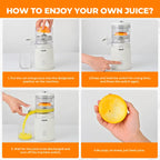 Pukomc Fast Juicer Machine Cordless & Rechargeable Electric Citrus Squeezer