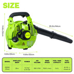 Explorinox 2-Stroke Handheld Leaf Blower, 26cc Gas Powered Blower for Lawn Care, Snow Blowing & Yard Cleaning