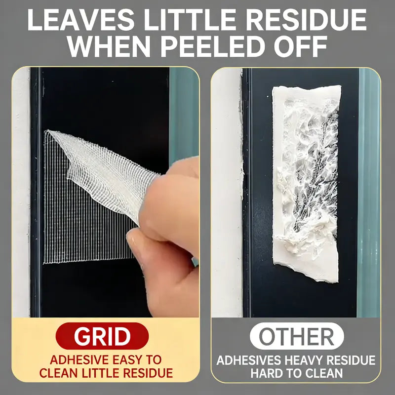 Grid Double-Sided Cloth Base Tape – Heavy-Duty, Waterproof, No Residue