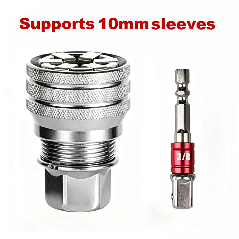 Multi-Function Universal Socket Wrench – Adjustable 10–19mm for Ratchet & Power Drill