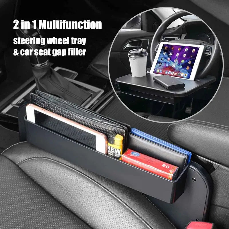 Double-use Steering Wheel Tray Car Food Trays for Eating with Drinks Holder Pad Laptop Multipurpose Travel Accessories Fits Wheels
