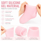Reusable Silicone Foot Care Socks – Moisturizing Heel Mask Socks for Dry Cracked Feet, Soft Gel Foot Covers, Home Spa Pedicure Treatment