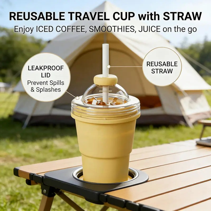 Dual-mode silicone cup with ice ball mold feature