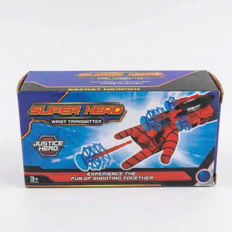 Spider-Hero Wrist Launcher Toy Set — Suction Cup Dart Shooter Glove for Kids Ages 4+