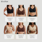 iBraStar Posture Bra for Women - Breathable Mesh Wireless Bra with Removable Pads
