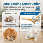 Summervibes 6 Pack Giant Q-tip Cat Toys – Soft Felt Cotton Swab Teething & Dental Chew Sticks for Kittens
