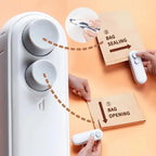 2-in-1 Rechargeable Mini Bag Sealer with Cutter – USB-C, Heat Seal + Blade, Keeps Food Fresh | Portable Snack Bag Sealer