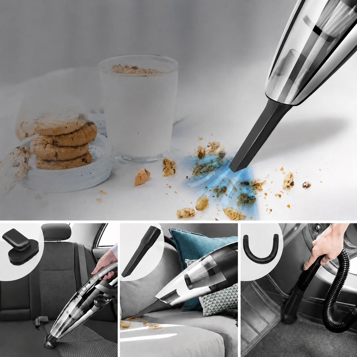 Mini Cordless Handheld Vacuum Cleaner – Powerful Suction for Pet Hair, Car & Home