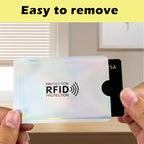 8-Count RFID Blocking Sleeves Set – Anti-Demagnetization & Anti-Skimming, Tinfoil Material, Slim & Lightweight | Protects Credit Cards, Debit Cards & ID Cards
