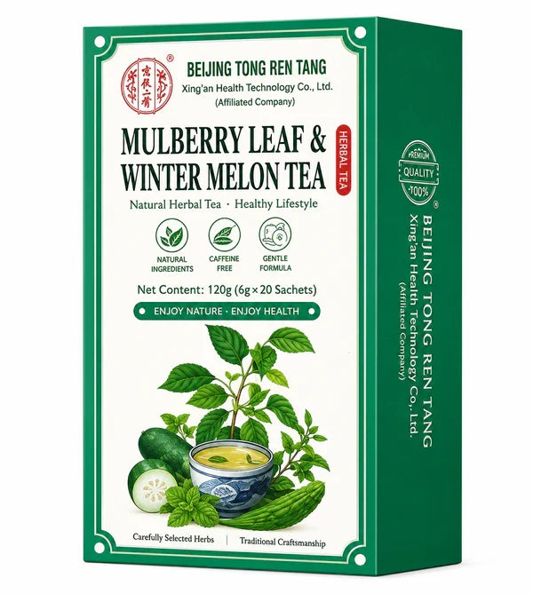 Tong Ren Tang Mulberry Leaf & Winter Melon Tea – Shuang Gua Meridian-Soothing Herbal Tea, Caffeine-Free | Natural Ingredients, Gentle Formula