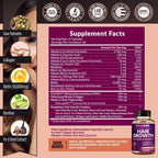 Rainbow Nutrients Hair Growth Formula Collagen & Biotin Complex for Healthy Hair, Skin & Nails from Within