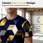 👕 50% OFF NOW! 🔷 Men's 3D Geometric Print Crew Neck Shirt – Soft, breathable & eye-catching design – perfect for casual days, parties or streetwear 🎨