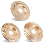 Wood Carving Disc Set for Angle Grinder 3Pcs, Grinding & Shaping Wheel for Wood Cutting, Durable Grinder Attachment Set